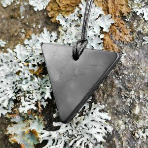 shungite pendant triangle natural