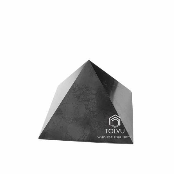 shungite pyramid emf protection 2.8 inches 7cm polished surface