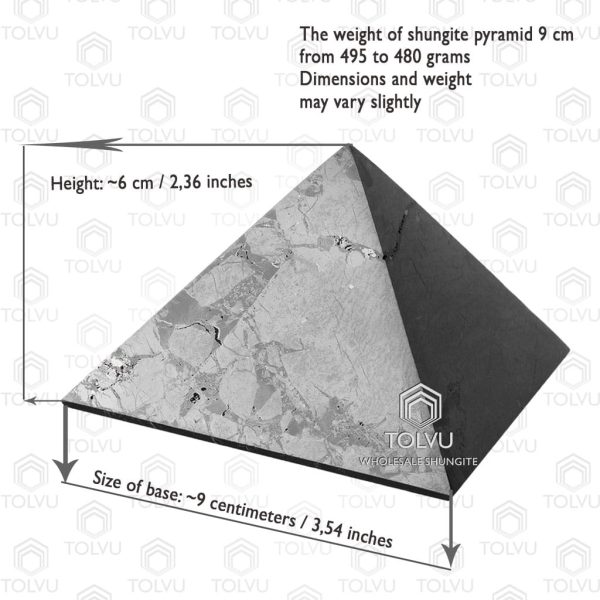 shungite pyramid 3.54 inches