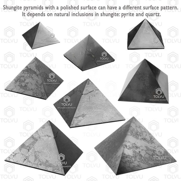 shungite polished pyramids