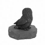 shungite figurine owl side view