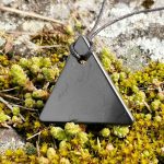 russian shungite triangle necklace