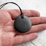 karelian shungite pendant of rare stone