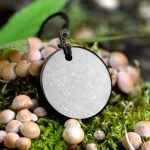 karelian shungite pendant round