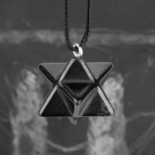 shungite pendant Merkaba carved