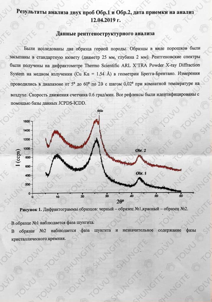 Elite shungite chemical composition 6 page