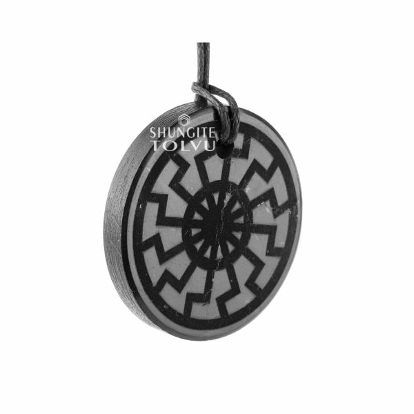 Shungite pendant black sun