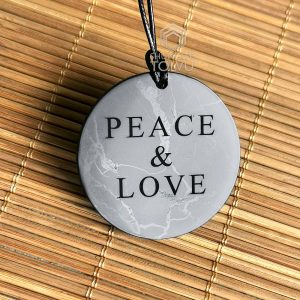 shungite pendant peace and Love