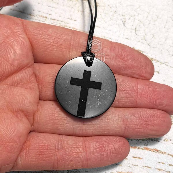 shungite pendant cross