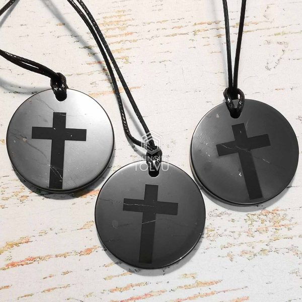 shungite pendant cross