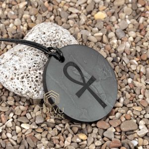 Shungite pendant ankh cross