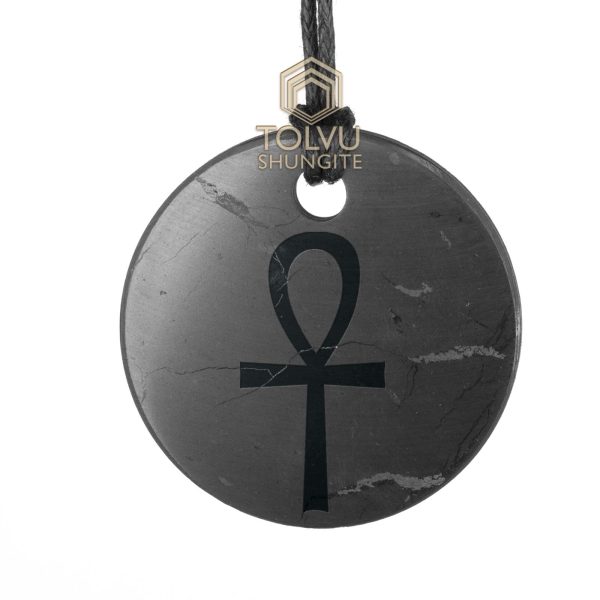 Shungite pendant ankh cross