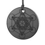 Big shungite pendant Metatron 2 inches