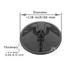 protection shungite sticker Archangel Michael engraved 1.18 in