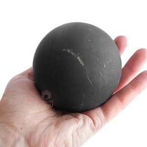 unpolished shungite sphere 3.54 in large size