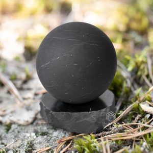 unpolished shungite sphere SURFACE