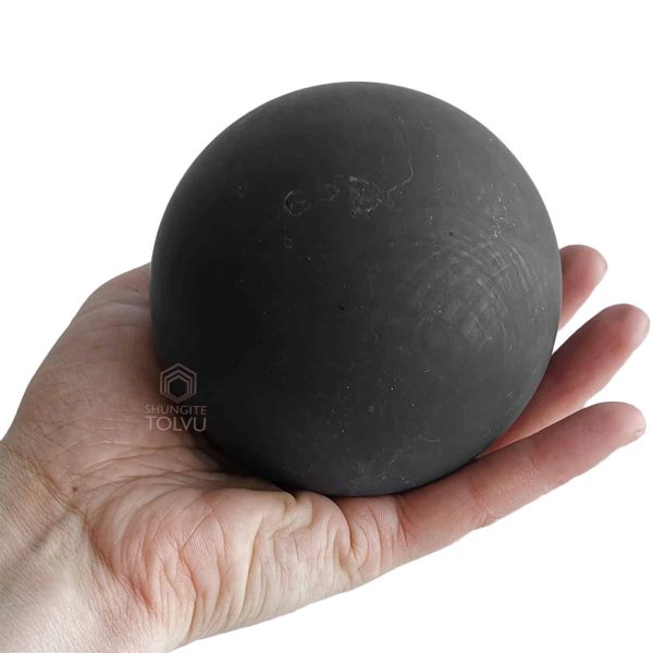 Unpolished Shungite sphere big size 3.54 in or 90mm