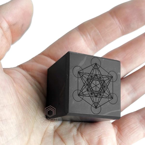 Shungite Metatron Cube engraved 30mm