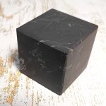 shungite cube unpolished surface 1.6 in natural stone