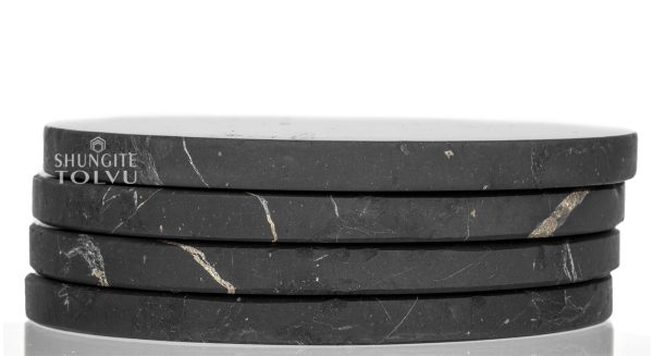 shungite plate round shape 1.97 in or 50mm