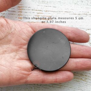 shungite plate round shape 1.97 in