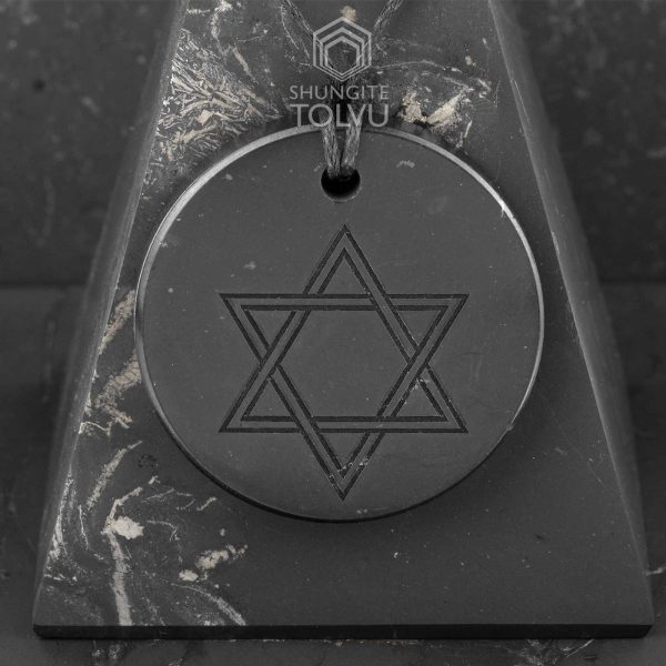 Shungite pendant Shield of David