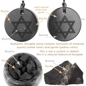 star of david and quartz pyrite in shungite