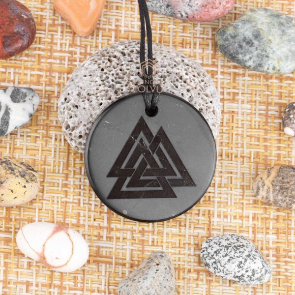 Shungite pendant three triangles