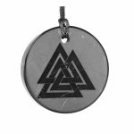 Shungite pendant three triangles Valknut big size 45mm