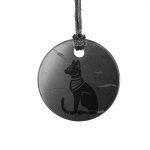 Shungite pendant Bastet ancient egypt for protection