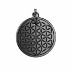 shungite pendant flower of life sacred geometry