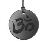 Shungite pendant Om big size 45mm