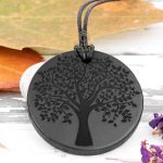 Shungite pendant Tree of Life small size and Double engraved