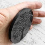 large shungite plate Tree of Life 7.3 cm