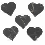 shungite plate heart for phone made of protection stone and quartz