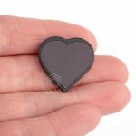 shungite plate heart sticker for phone