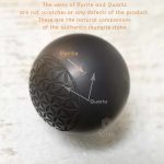 flower of life sphere and quartz and pyrite