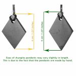 size of Shungite rhombus pendant