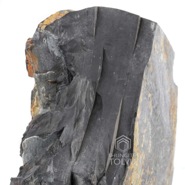 close-up of shungite stone