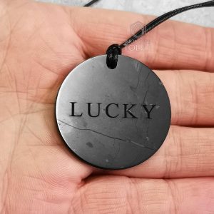 shungite crystal pendant for good luck 3.5 cm