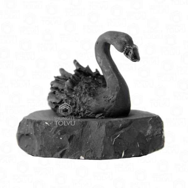 shungite statue swan from Russia