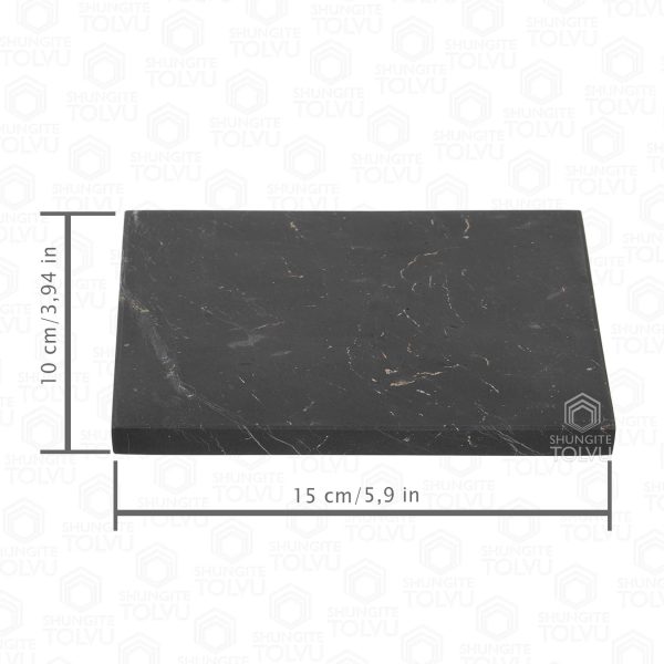 shungite tile rectangular shape and unpolished