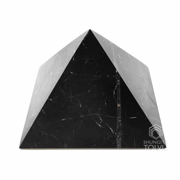 pyramid of black stone and quartz