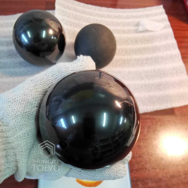 polished shungite sphere 100 mm or 4 inches