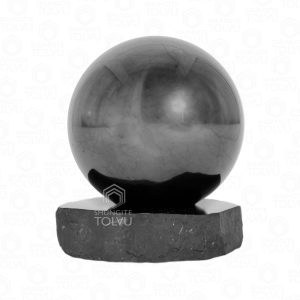 shungite sphere 50mm or 1.97 in and stand