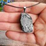 Raw Shungite pendant large size