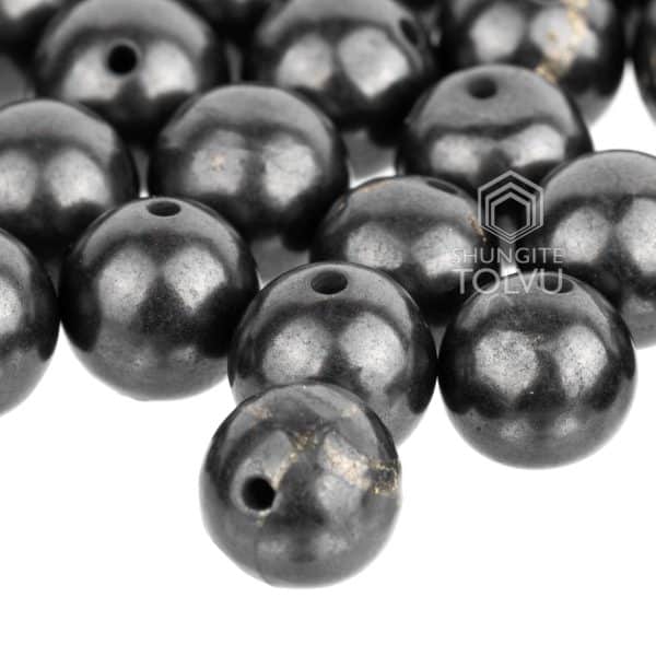 russian shungite beads of large size