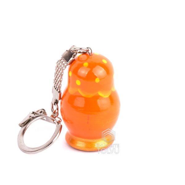 Matryoshka Keychain orange back