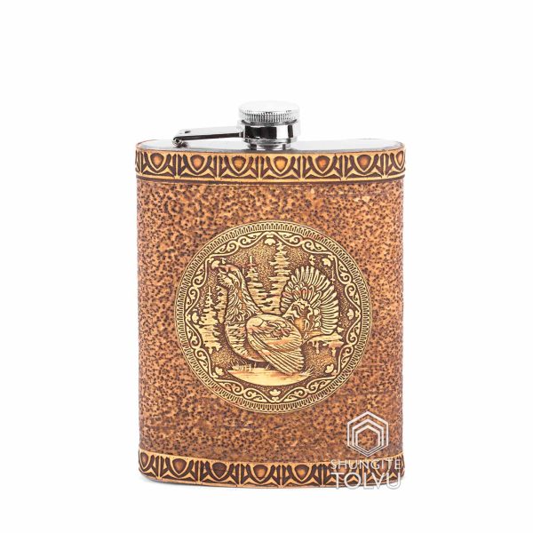 Flask for alcohol with grouse