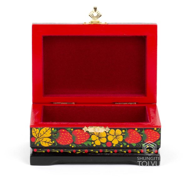 russian jewelry box red inside